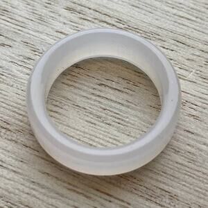 White Agate Crystal Ring Size 6.5 -#5